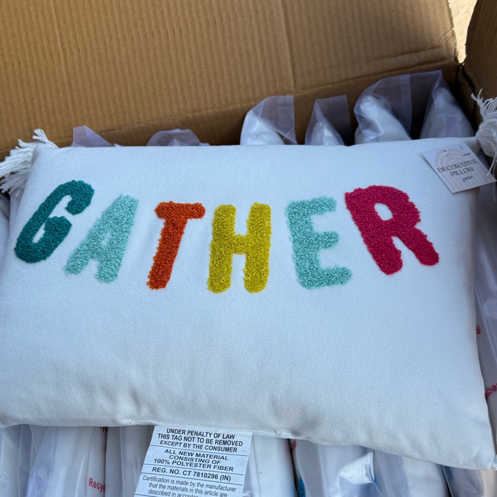 Set of 2 Threshold Multicolor 'Gather' Pillow